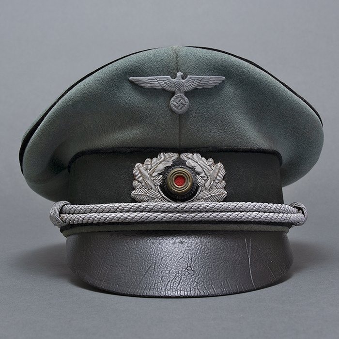 KBY62 Plush Paul Kaps made visored cap for a Heer Pionier officer — image 4