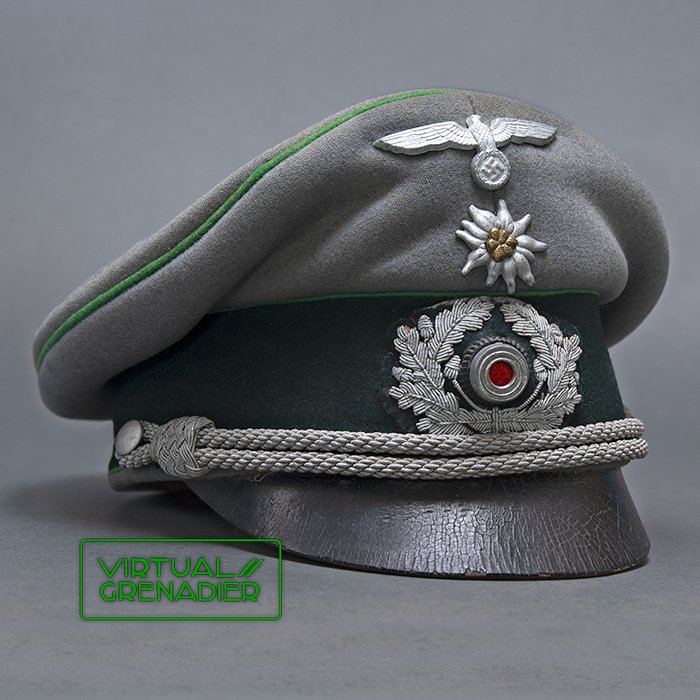 MKS5 Named Heer Gebirgsjäger officers visored cap as made by the Wilhelm Wellhausen firm — image 2
