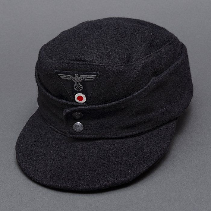 HCL25 Professionally restored Heer contract black Panzer EM M43 cap — image 10