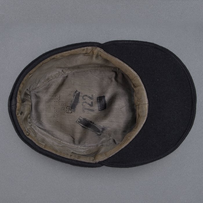 HCL25 Professionally restored Heer contract black Panzer EM M43 cap — image 14