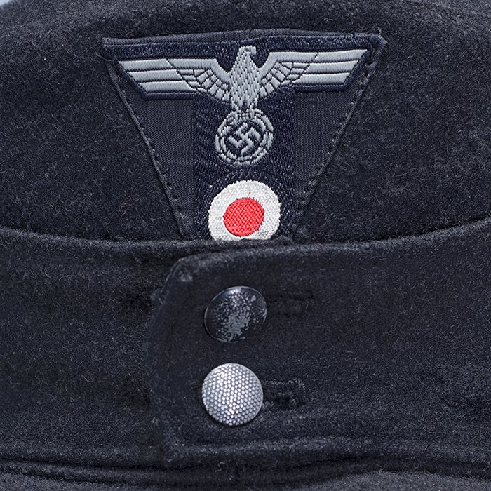 HCL25 Professionally restored Heer contract black Panzer EM M43 cap — image 5
