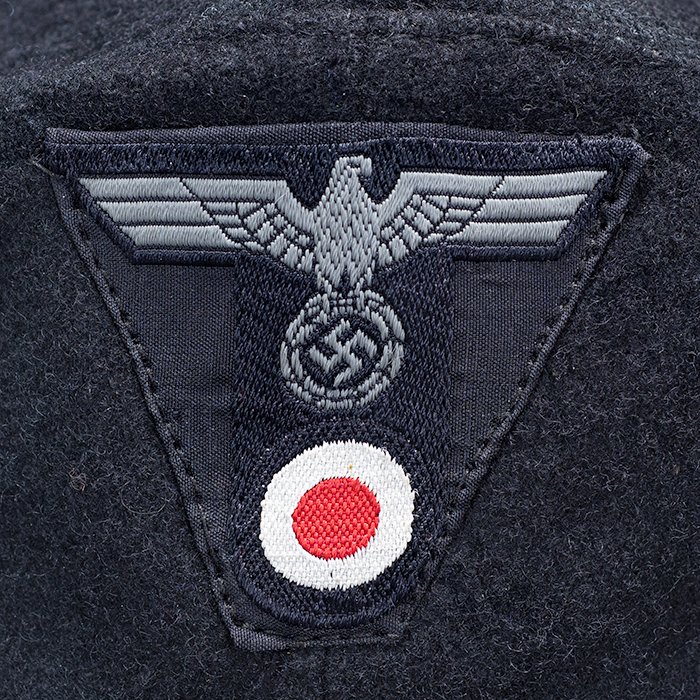 HCL25 Professionally restored Heer contract black Panzer EM M43 cap — image 6