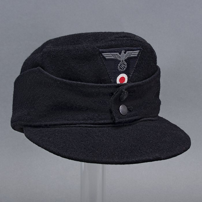 HCL25 Professionally restored Heer contract black Panzer EM M43 cap — image 8