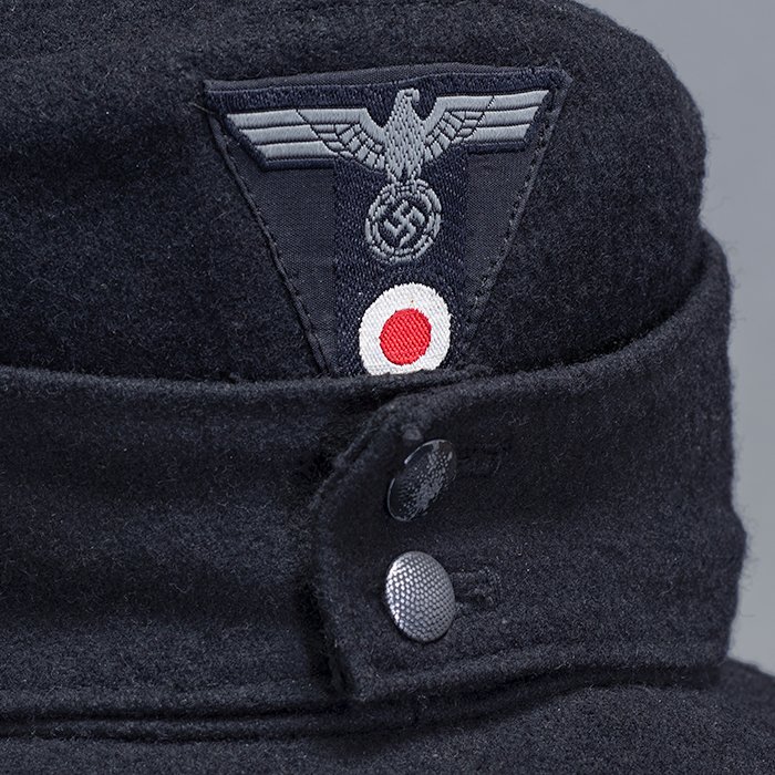 HCL25 Professionally restored Heer contract black Panzer EM M43 cap — image 9