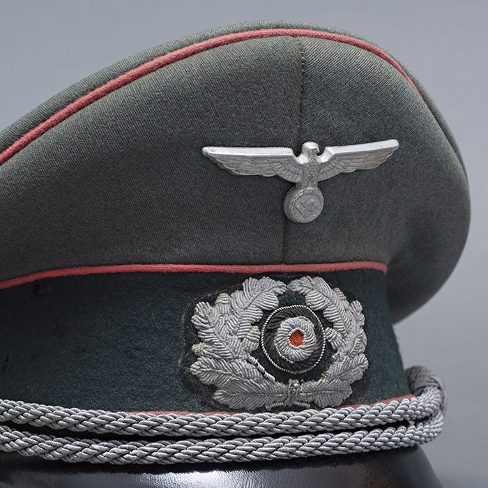 XBM17 Heer Panzer officer's visored cap manufactured by the firm of Hermann Potthoff, Coesfeld — image 3