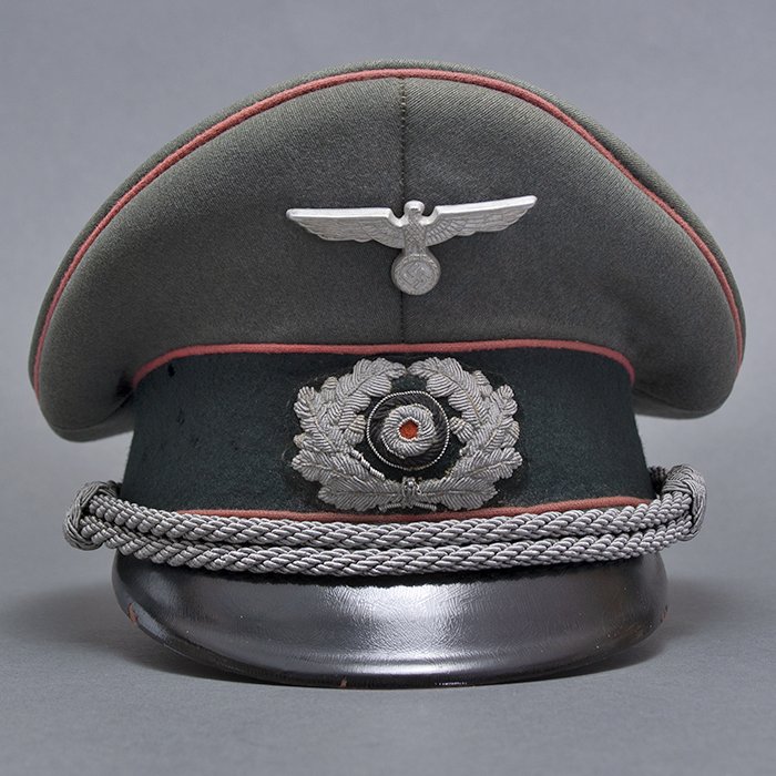 XBM17 Heer Panzer officer's visored cap manufactured by the firm of Hermann Potthoff, Coesfeld — image 4