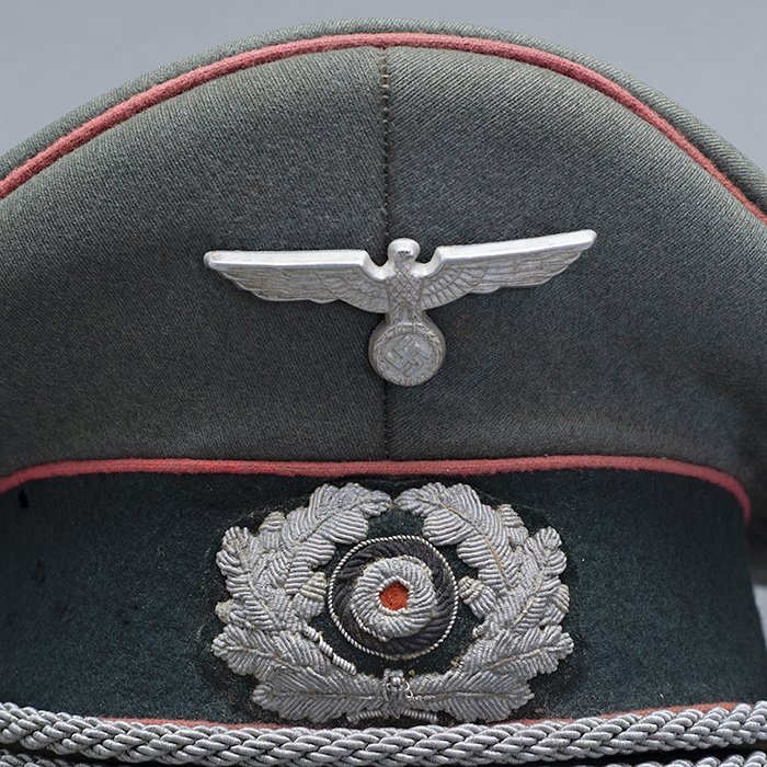 XBM17 Heer Panzer officer's visored cap manufactured by the firm of Hermann Potthoff, Coesfeld — image 5