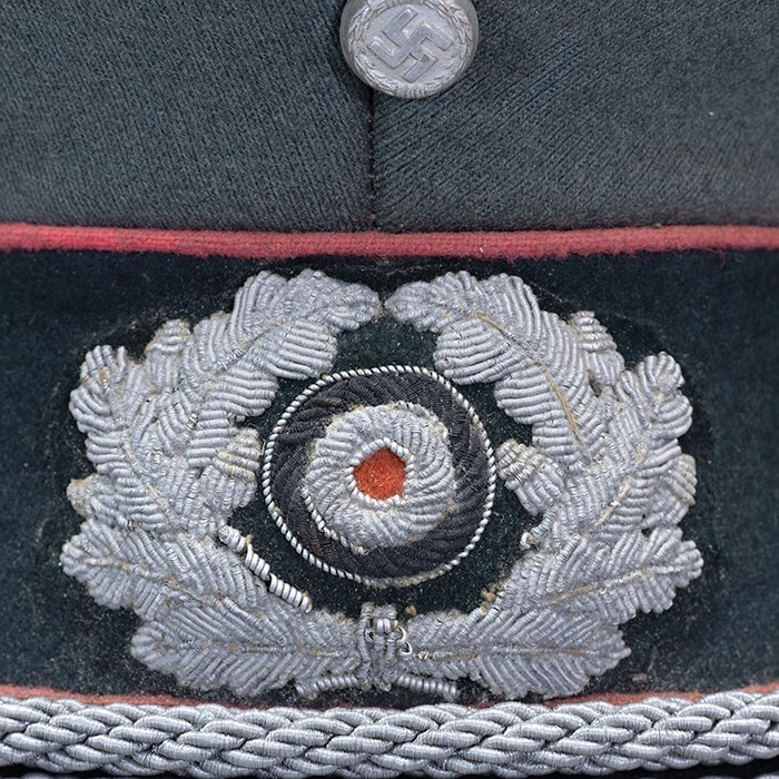 XBM17 Heer Panzer officer's visored cap manufactured by the firm of Hermann Potthoff, Coesfeld — image 7