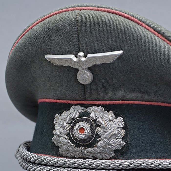 XBM17 Heer Panzer officer's visored cap manufactured by the firm of Hermann Potthoff, Coesfeld — image 9