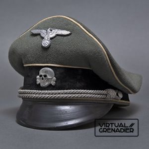 DMI96 Appealing Waffen-SS officer's visored cap, new photos