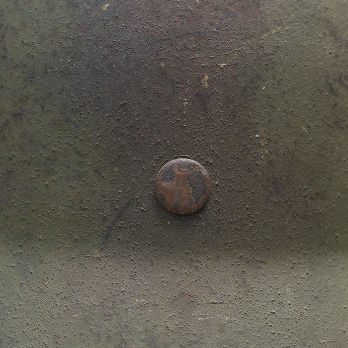 RH69 Heer M42 single decal tricolor spray camouflaged helmet — image 10