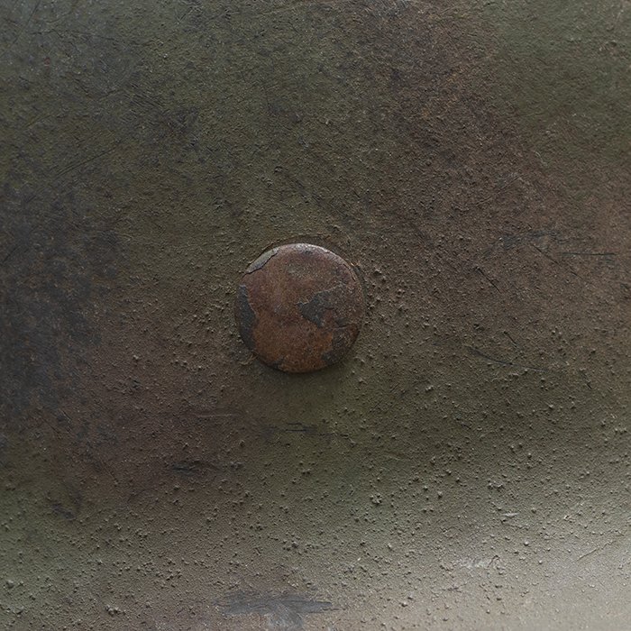 RH69 Heer M42 single decal tricolor spray camouflaged helmet — image 14