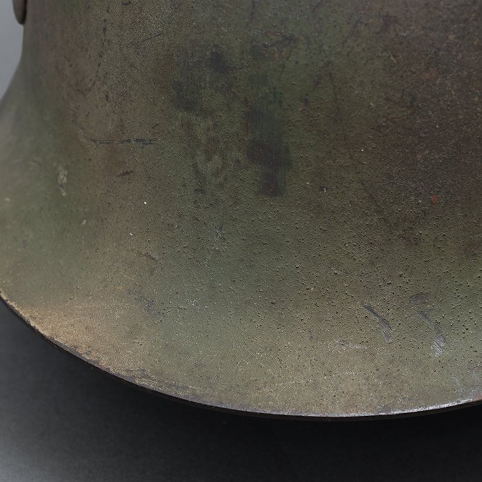 RH69 Heer M42 single decal tricolor spray camouflaged helmet — image 15