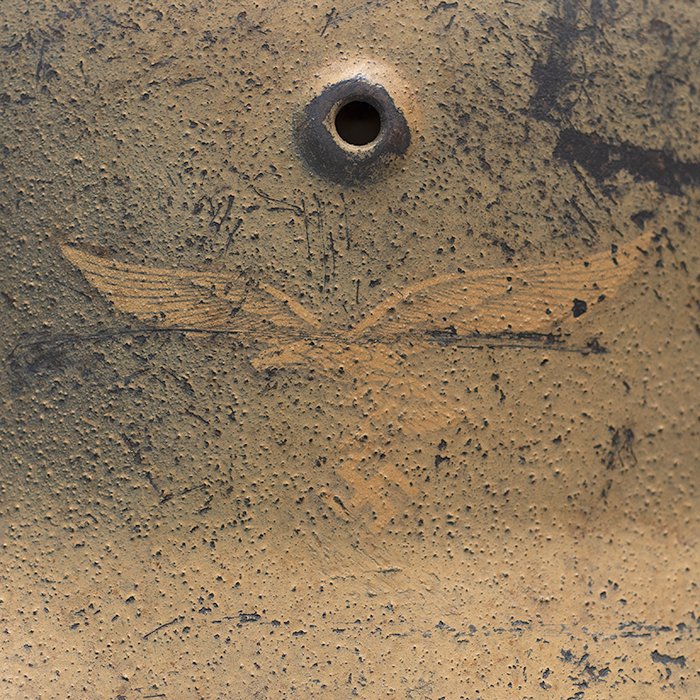 RH68 Luftwaffe M40 single decal tan camouflaged helmet — image 4