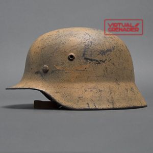 RH68 Luftwaffe M40 single decal tan camouflaged helmet