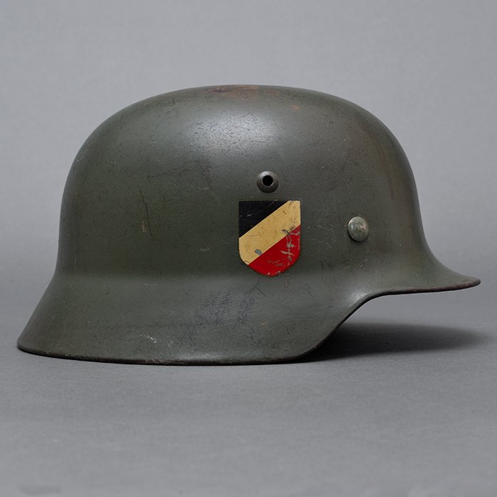 RH62 Rare Kriegsmarine M35 double decal helmet — image 11