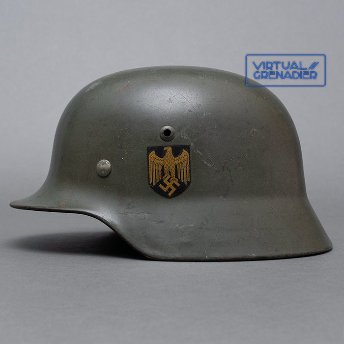 RH62 Rare Kriegsmarine M35 double decal helmet — image 2