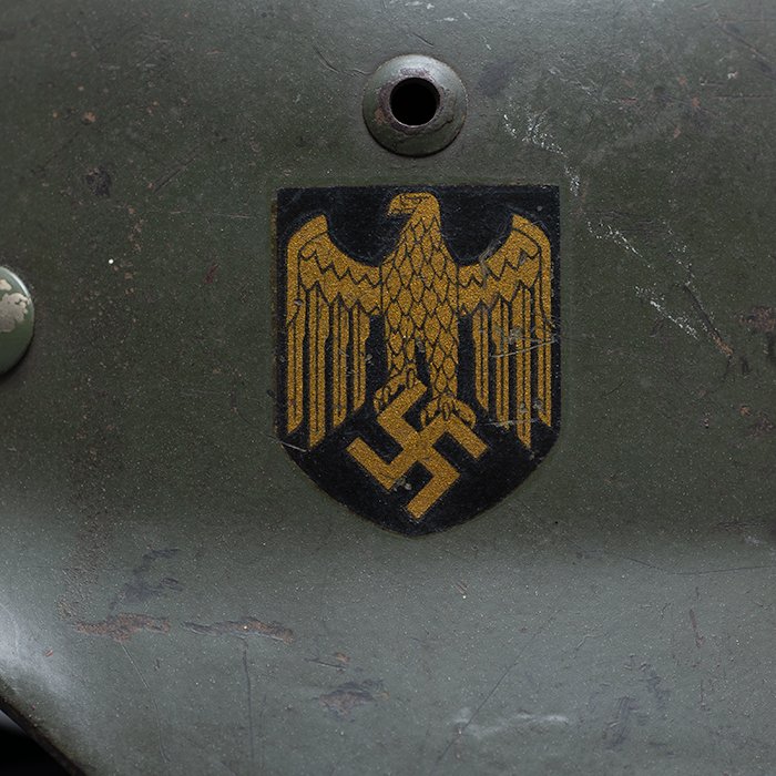 RH62 Rare Kriegsmarine M35 double decal helmet — image 3