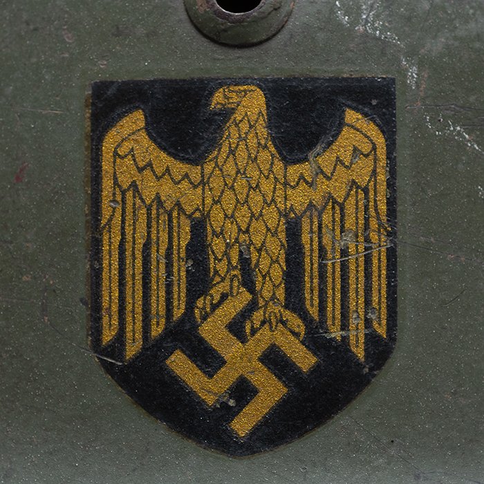 RH62 Rare Kriegsmarine M35 double decal helmet — image 4