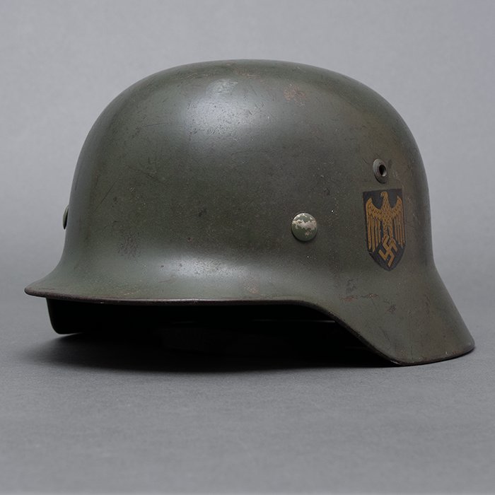 RH62 Rare Kriegsmarine M35 double decal helmet — image 5