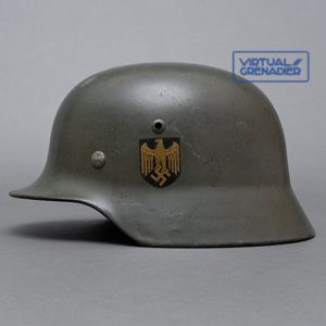 RH62 Rare Kriegsmarine M35 double decal helmet