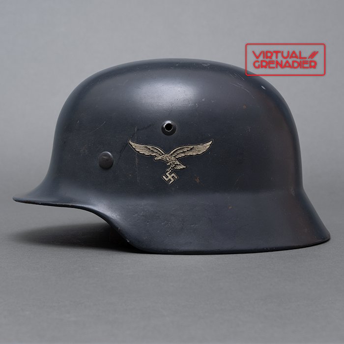 RH64 Super unit marked Luftwaffe M35 double decal helmet — image 2