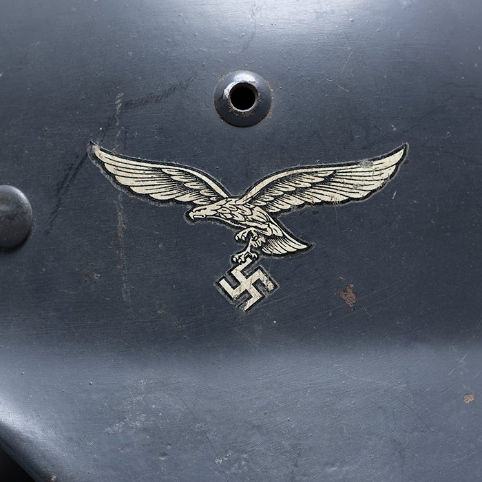 RH64 Super unit marked Luftwaffe M35 double decal helmet — image 3