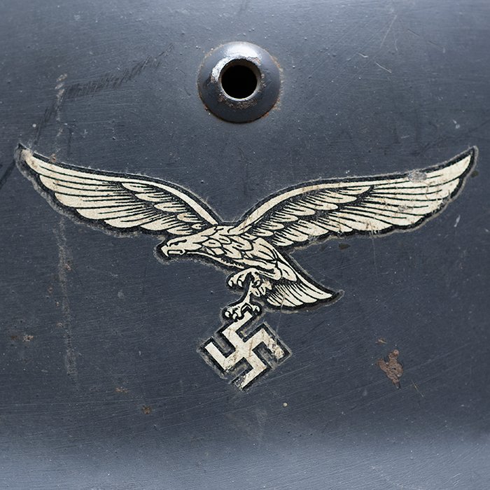 RH64 Super unit marked Luftwaffe M35 double decal helmet — image 4