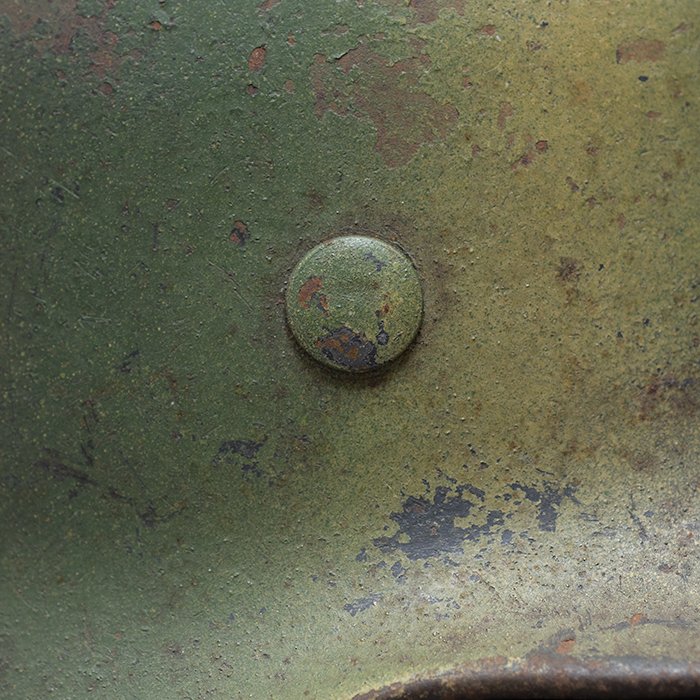 RH57 Luftwaffe M40 single decal tricolor spray camouflaged helmet — image 15