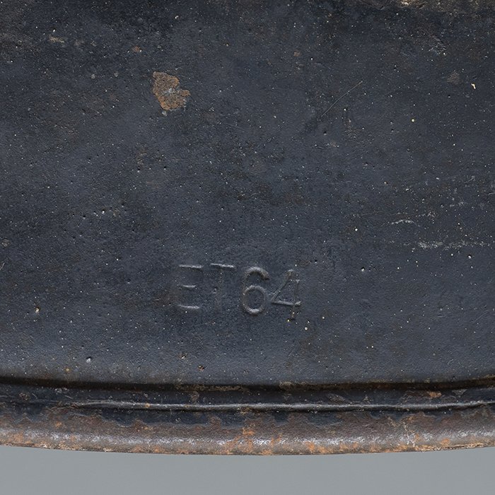 RH57 Luftwaffe M40 single decal tricolor spray camouflaged helmet — image 23