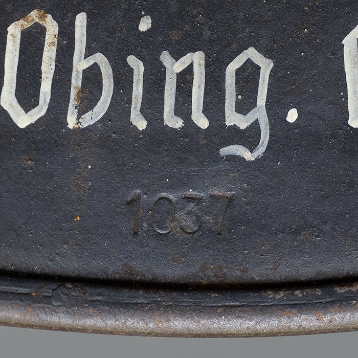 RH57 Luftwaffe M40 single decal tricolor spray camouflaged helmet — image 25