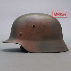 RH56 Luftwaffe M40 single decal dual color sprayed camouflaged helmet