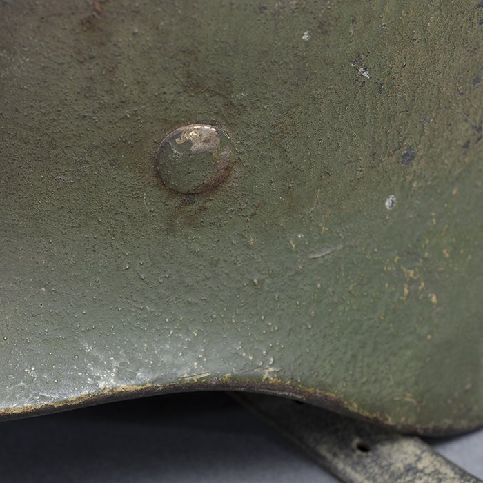 RH51 Heer M35 single decal reissue rough textured tricolor camouflage sprayed helmet — image 10