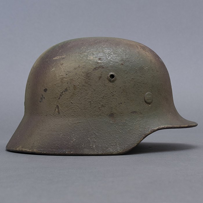 RH51 Heer M35 single decal reissue rough textured tricolor camouflage sprayed helmet — image 11