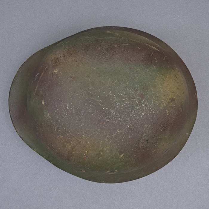 RH51 Heer M35 single decal reissue rough textured tricolor camouflage sprayed helmet — image 19