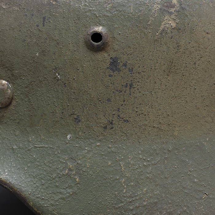 RH51 Heer M35 single decal reissue rough textured tricolor camouflage sprayed helmet — image 3
