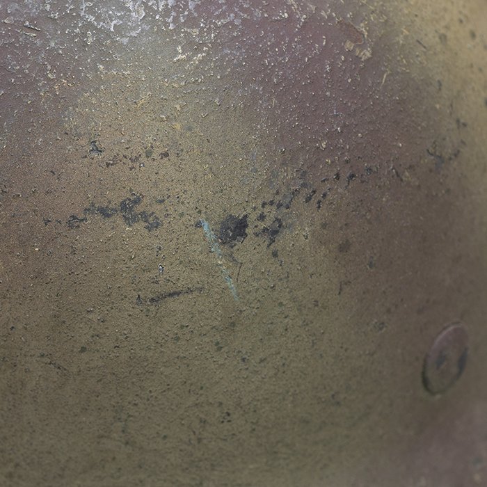 RH51 Heer M35 single decal reissue rough textured tricolor camouflage sprayed helmet — image 8