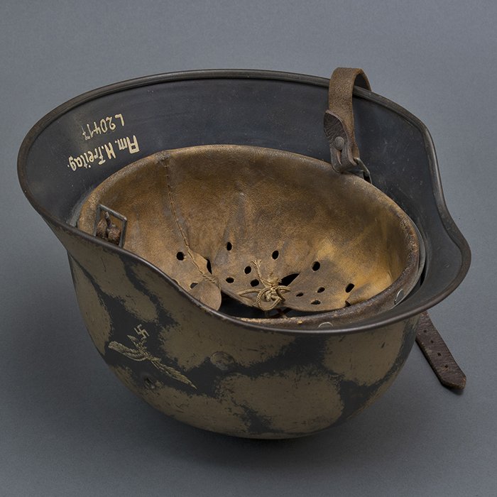 RH48 Luftwaffe M40 single decal 'turtle' camouflaged helmet — image 21