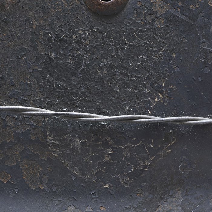 RH45 Luftwaffe M35 double decal overpainted baling wire camouflaged helmet — image 12