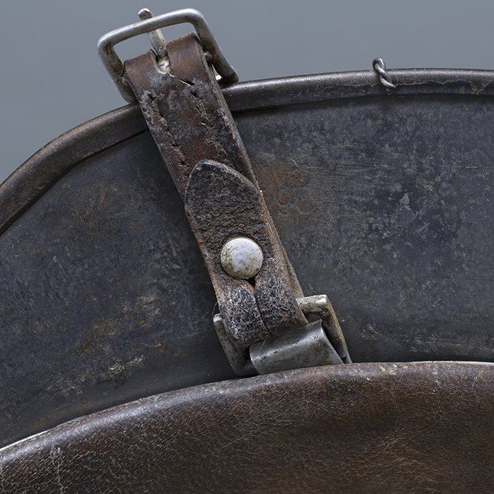 RH45 Luftwaffe M35 double decal overpainted baling wire camouflaged helmet — image 26