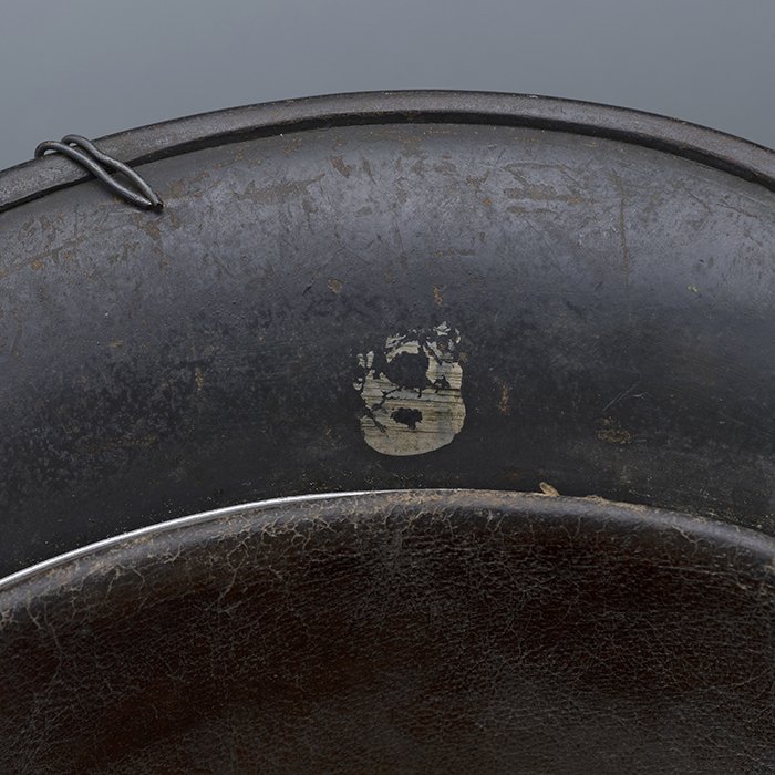 RH45 Luftwaffe M35 double decal overpainted baling wire camouflaged helmet — image 29