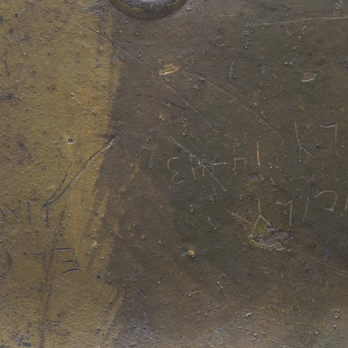 RH42 Heer M40 single decal western Südfront camouflaged helmet — image 4