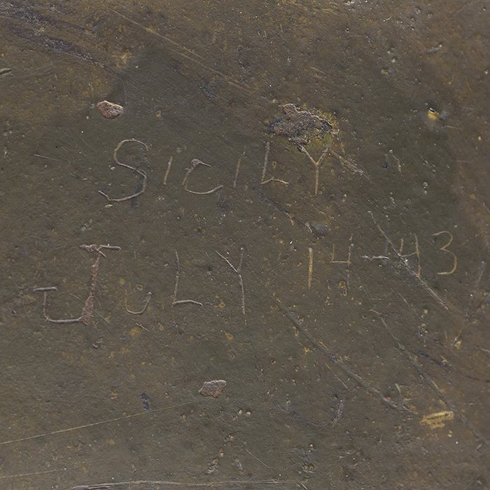 RH42 Heer M40 single decal western Südfront camouflaged helmet — image 8