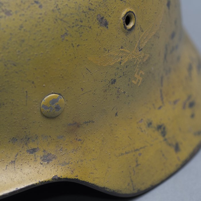 CHQ1 Luftwaffe M40 single decal tan camouflaged helmet — image 8