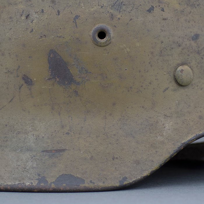 ADM78 Heer M40 single decal olive tan camouflaged helmet — image 13