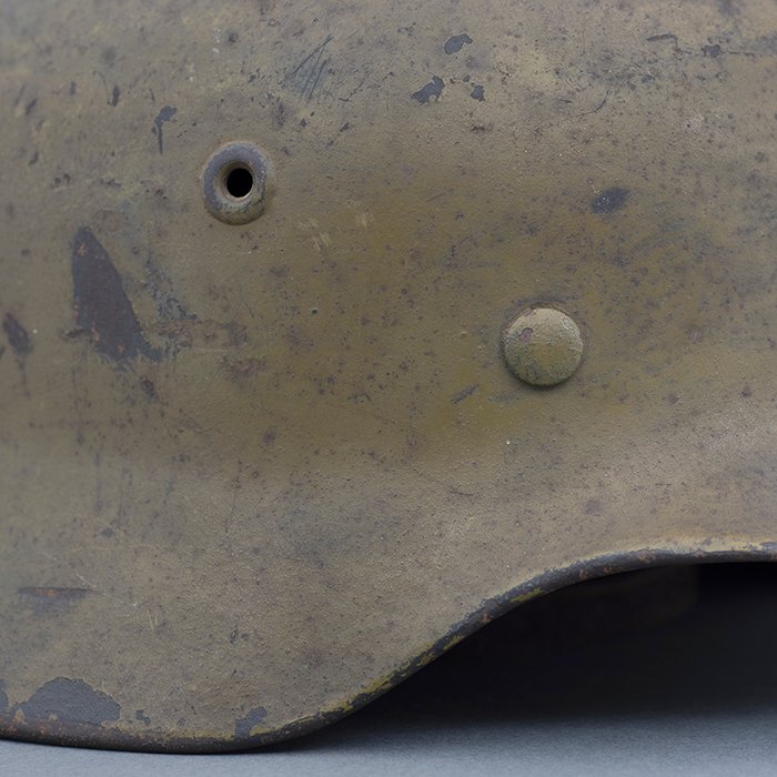 ADM78 Heer M40 single decal olive tan camouflaged helmet — image 16