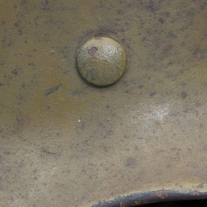 ADM78 Heer M40 single decal olive tan camouflaged helmet — image 17