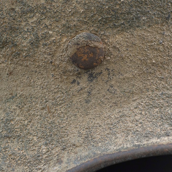 ADM71 Unique Heer M40 tan and green sand camouflaged helmet — image 13