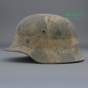 ADM71 Unique Heer M40 tan and green sand camouflaged helmet