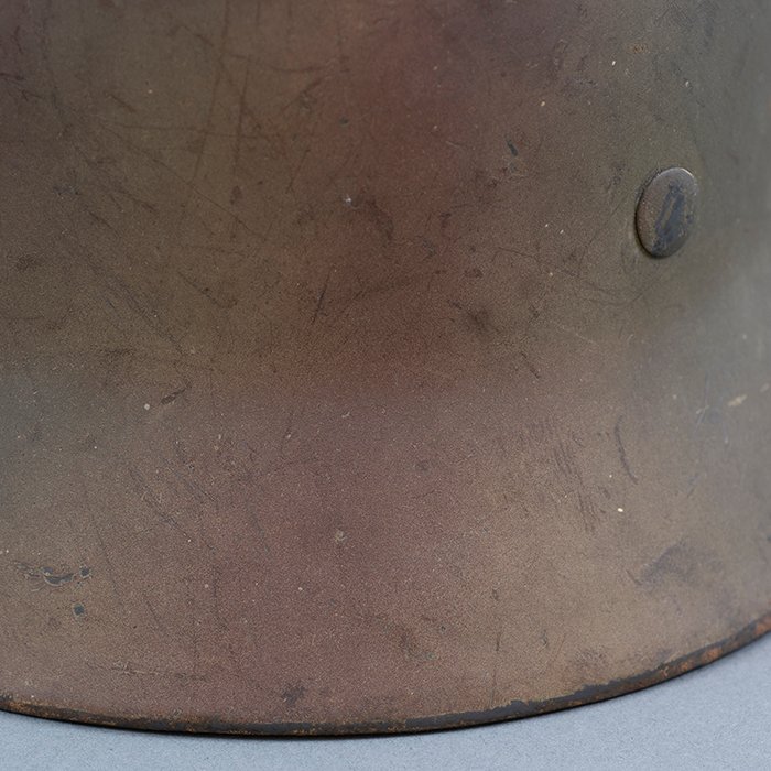 ADM70 Excellent Luftwaffe M35 single decal tricolor spray camouflaged helmet — image 10